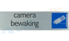 Geborsteld Aluminium look deur bordje Camerabewaking WM